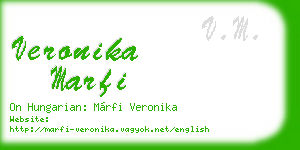 veronika marfi business card