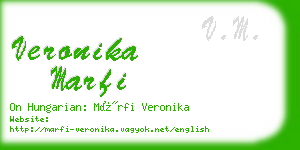 veronika marfi business card